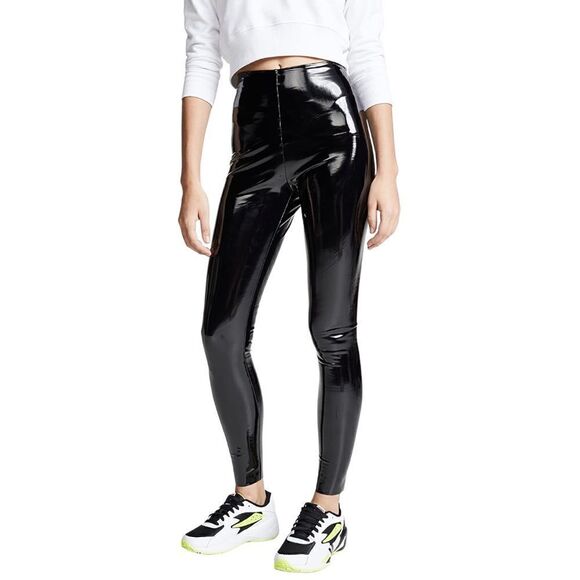 Commando Faux Patent Leather Black Pants Women Size Medium - Picture 1 of 15